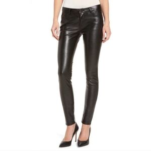 Blank NYC Black Faux Leather Vegan Leather Skinny Classique Pants 27 NWOT